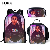 forudesigns children school bags for kids black girl magic melanin poppin prints book bag teenagers backpack mochila 2020