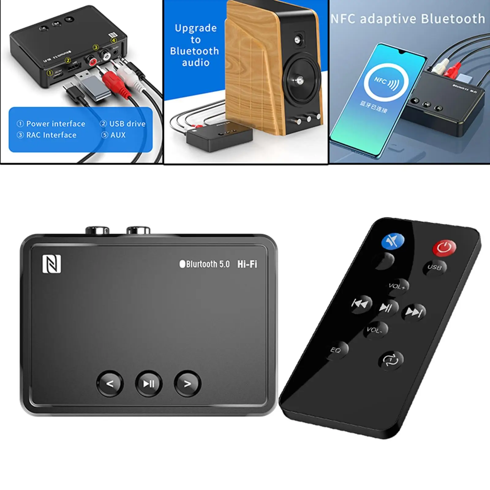 

Мини Bluetooth 5,0 ресивер 3,5 мм AUX RCA HiFi стерео музыкальный ресивер для потоковой музыки проводные наушники стерео система домашний ПК