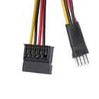 4-контактный FDD Floppy мужчина до 15-Pin SATA Женский адаптер конвертер Мощность кабель Шнур