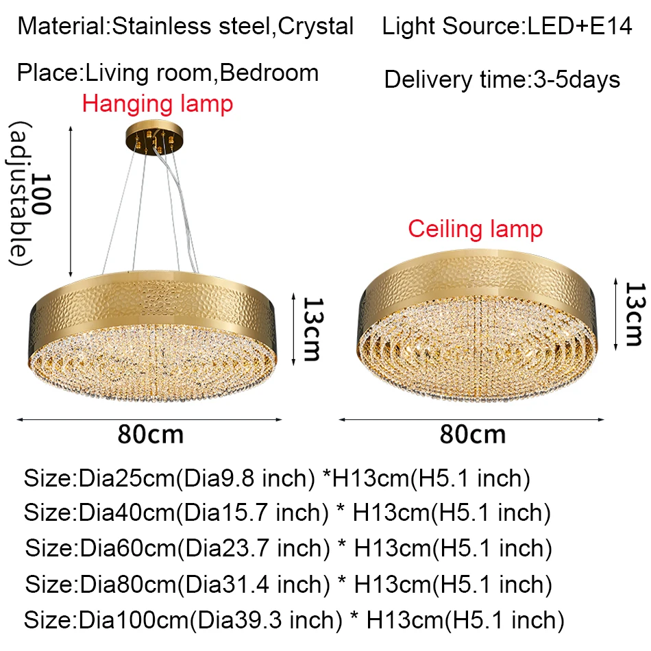 Современная светодиодная потолочная люстра для гостиной столовой Золотая