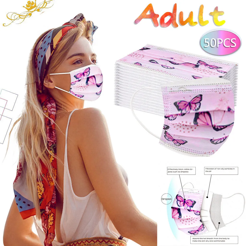 Наряд для родителей и ребенка с изображением бабочек Маска полости рта