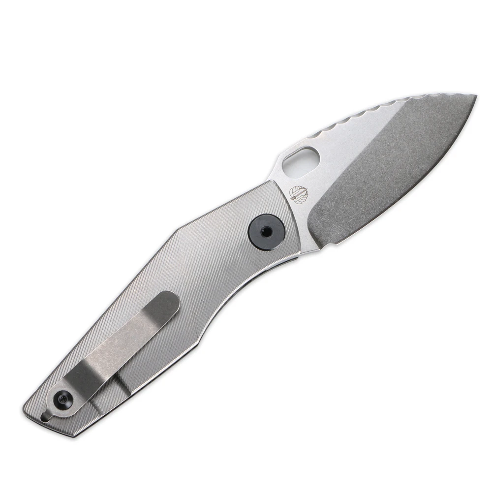 Новинка SJ75 mini D2 стальной с коричневым G10 популярный полосатый титановый 2 87