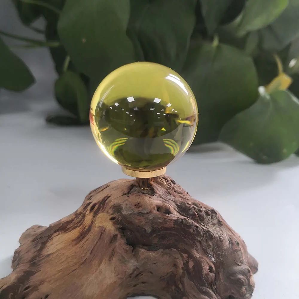 Оптовая продажа лимонный цитрин кварцевая Сфера высокое качество ручной