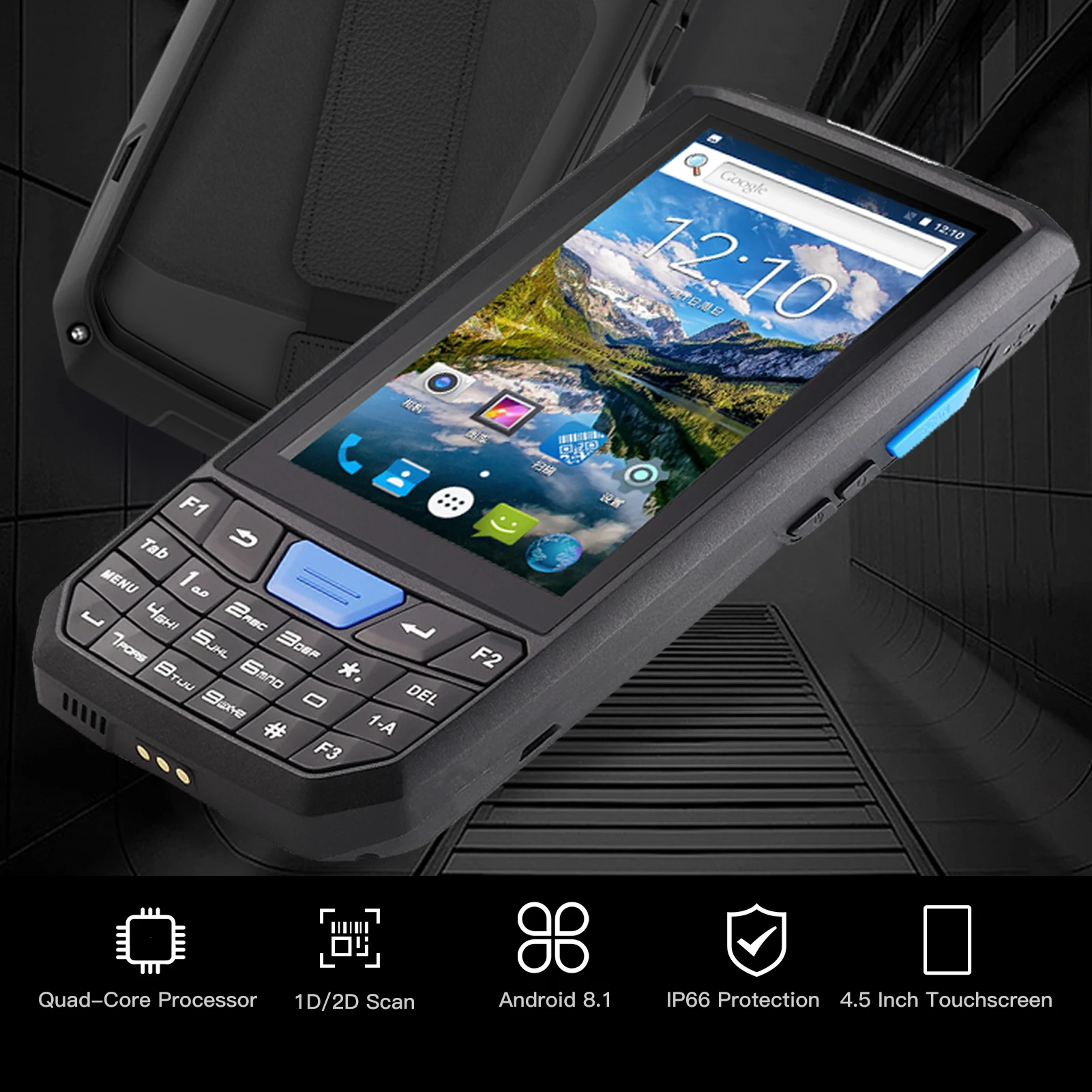 Терминал Aibecy КПК 1D сканер штрих-кода сборщик данных Android 8 1 4G Wi-Fi BT с сенсорным
