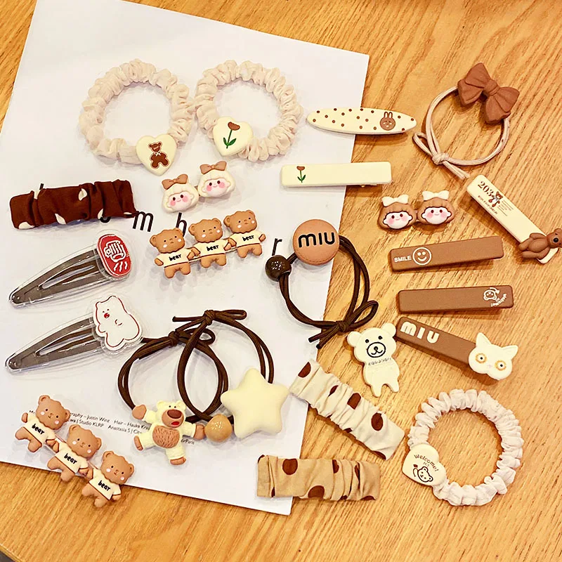 Заколки для волос девочек 4 шт./компл. милые детские заколки кремового цвета с