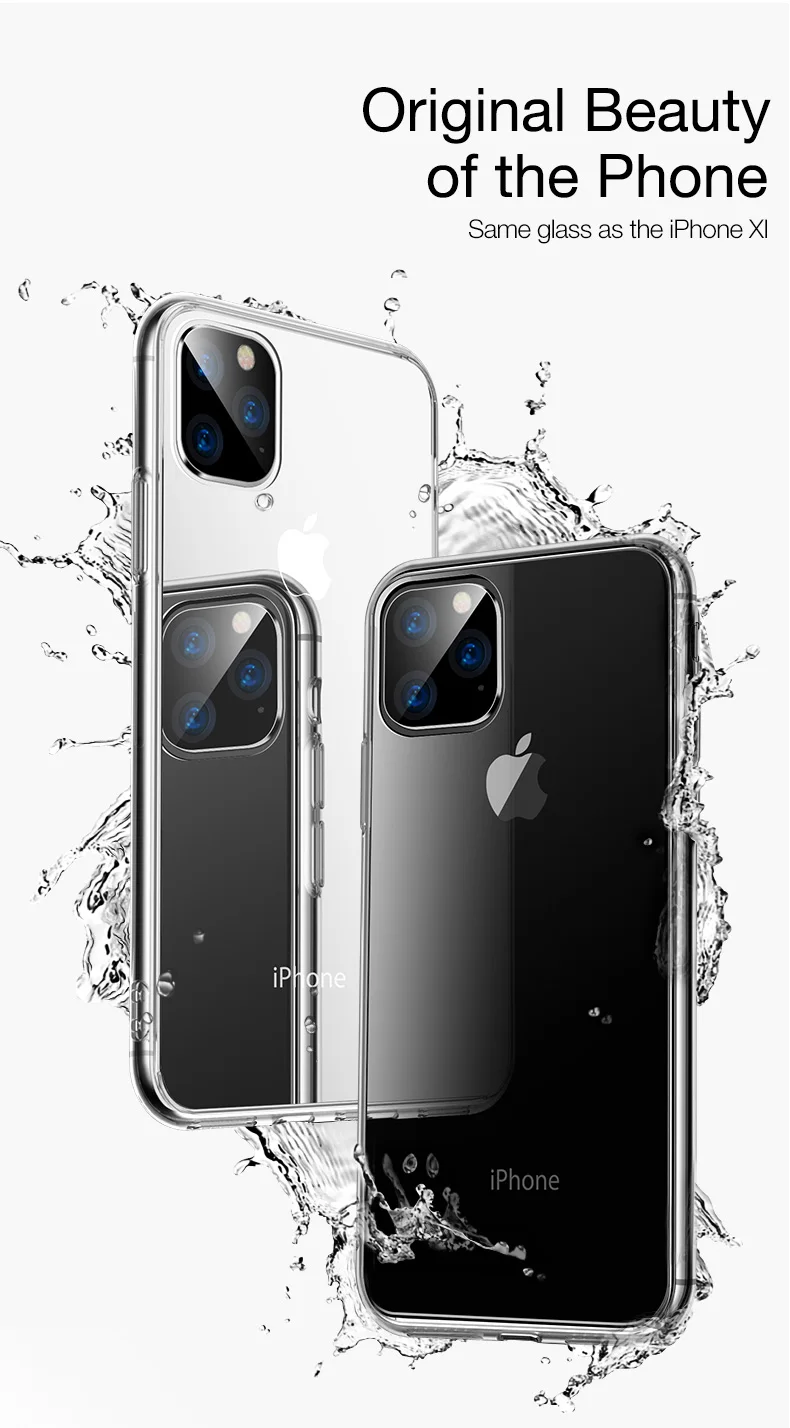 Cafele для iPhone 11 Pro Max чехол прозрачный TPU edge+ закаленное стекло задняя панель чехол для iPhone 11 pro max Защитная крышка