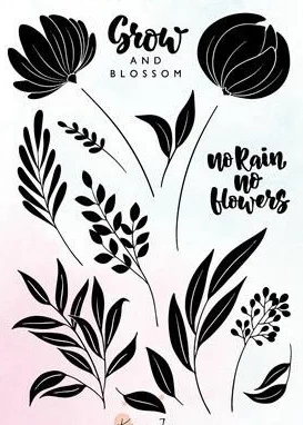 Цветок Прозрачный штамп для скрапбукинга прозрачный силиконовый каучук