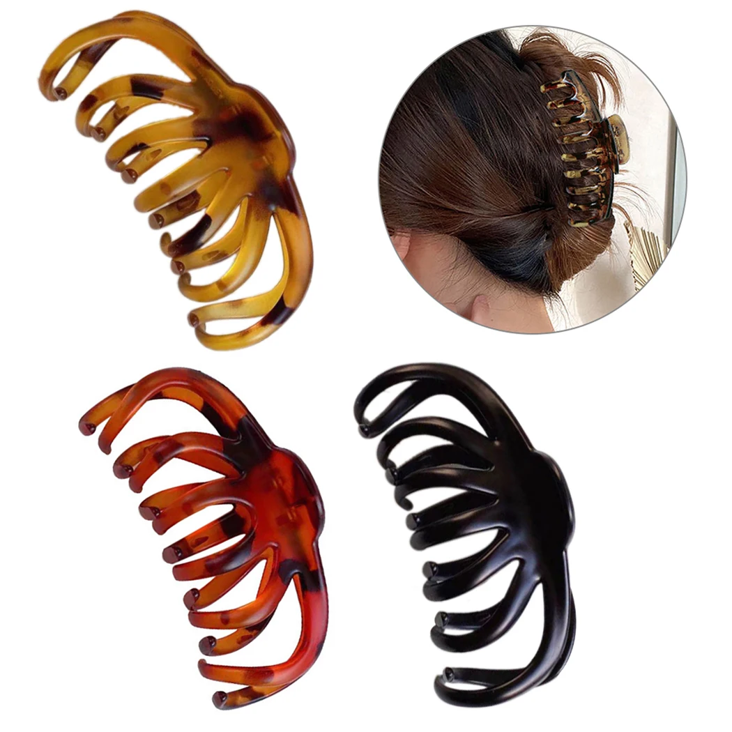 

3PCS Women Hair Claw Clips Plastic Strong Hold Hair Jaw Clips Hair Catch Barrettes Headband Hairpin Hair Crab Hair Accessories