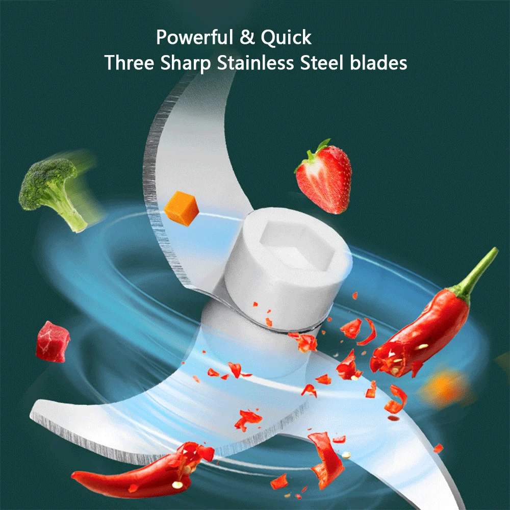 

Kitchen Gadget Masher Machine Electric Garlic Food Vegetable Chopper Squeezer Meat Grinder Mini Crushed Garlic Artifact