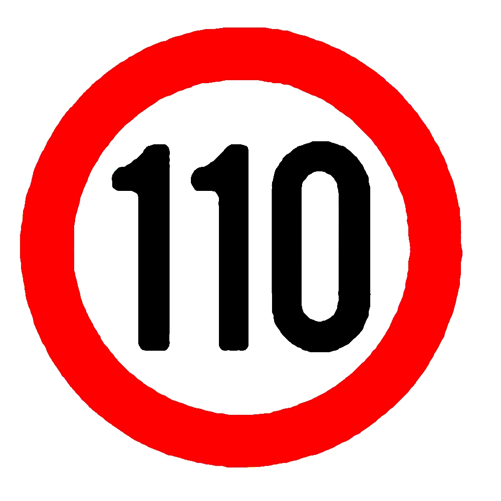 

Personality Fashion Speed Limit 110Km/ Per Hour Car Stickers Pvc High Quality Waterproof Can Be Customized Color Decal Decorate