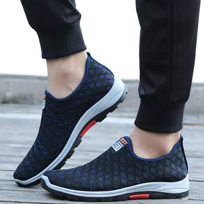 

Zapatillas Hombre Summer Mesh Men Casual Shoes Breathable Slip on Mens Loafers Lightweight Sneakers Men Non-slip Walking Shoes