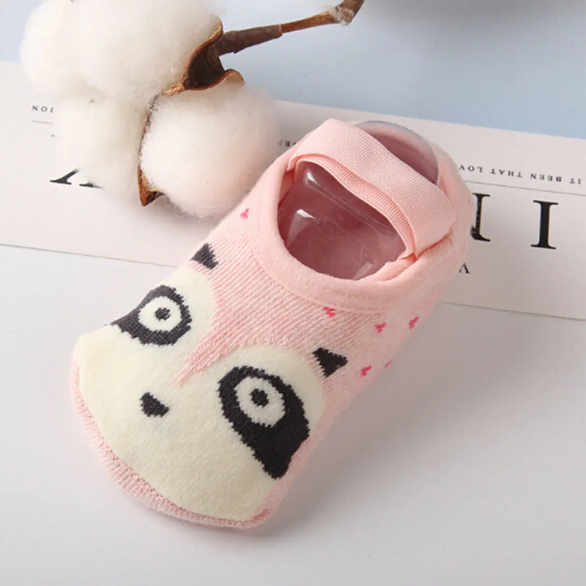 Calcetines tobilleros antideslizantes para beb&eacute;, ni&ntilde;o y ni&ntilde;a, de algod&oacute;n, con estampado de dibujos animados de animales, para zapatilla-4