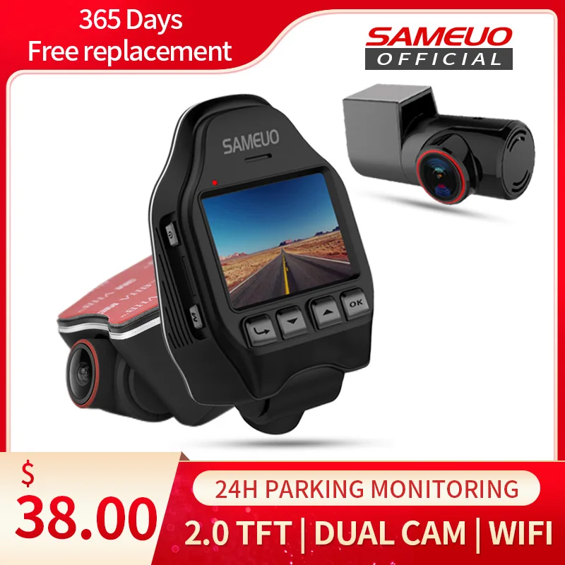 Видеорегистратор Sameuo U600 2K Wi-Fi 1080P 24 часа | Автомобили и мотоциклы