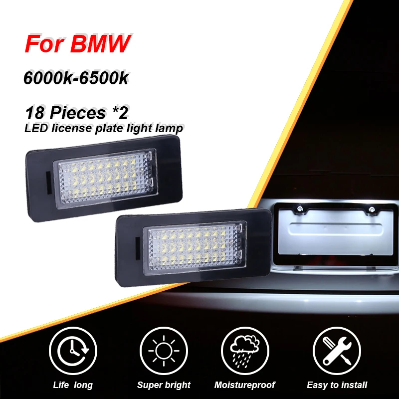 1 пара ошибок светодиодный для BMW номерной знак света лампы E39 E60 E82 E90 E92 E93 M3 E70 X5 E61