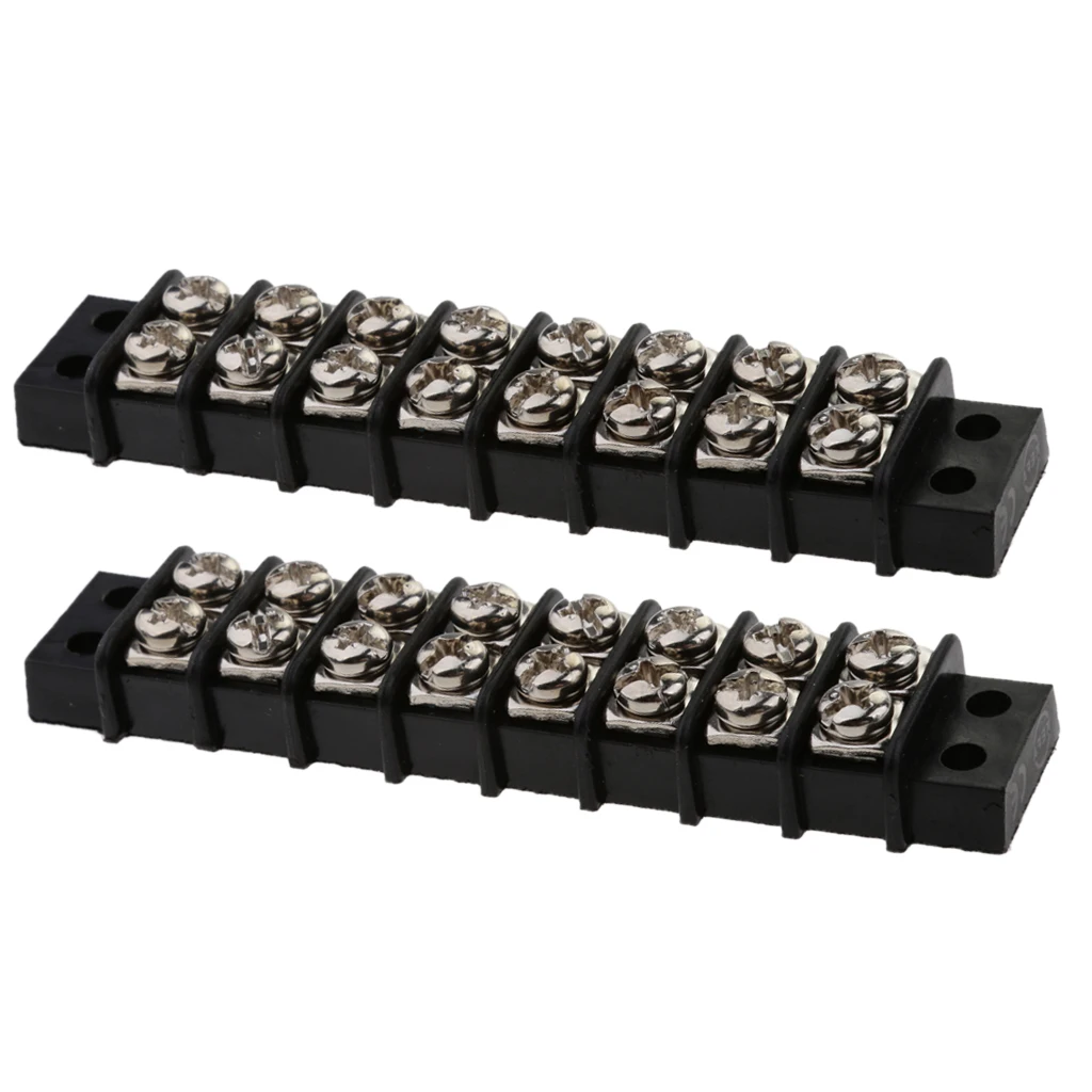 

2pcs Boat Marine Boat 30 Amp DC12V Terminal Block Bus Bar - 8 Circuit