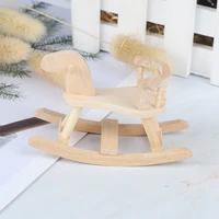 dollhouse miniature wooden rocking horse chair nursery room furniture 112 doll house accessories toys for children