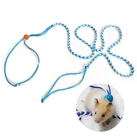1 piece hamster harness leash multi purpose small animal ferret hamster outdoor chest lead rope pet squirrel rats accessories