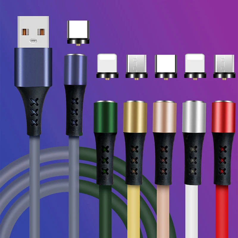 Магнитный кабель Micro USB Type C 2 4 А шнур для быстрой зарядки и передачи данных iPhone Samsung