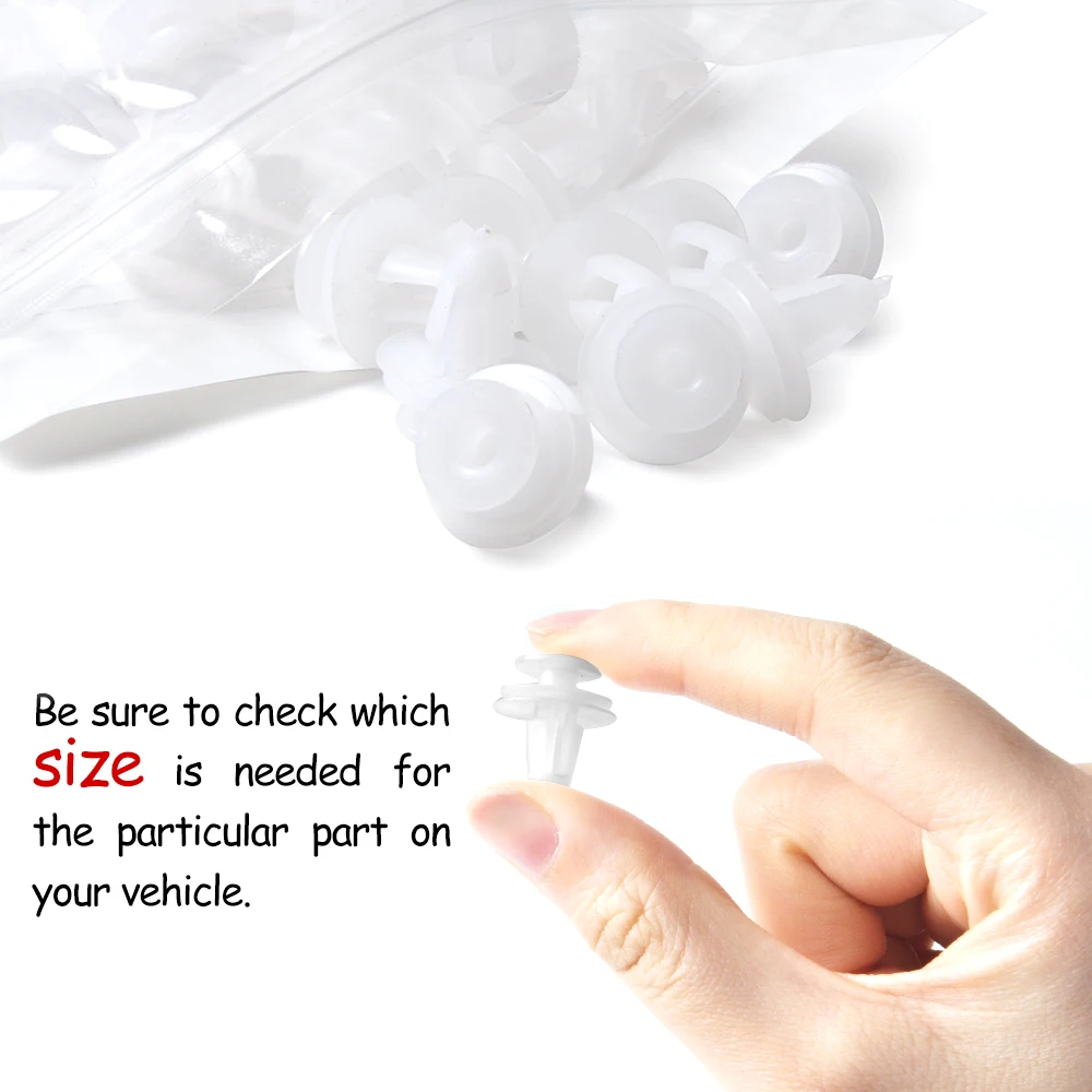 

QEEPEI Door Panel Retainer Clips 6504014 for Chrysler Jeep 8mm Hole 50PCS