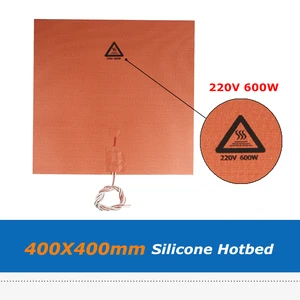 400400mm 220v 600w silicon hotbed pad big size silicone rubber heat bed for cr 10 4s 3d printer parts free global shipping