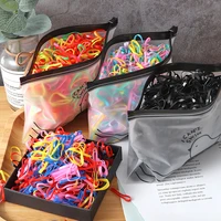 500pcs pack girl colorful small rubber bands disposable hair bands ponytail elastic headband girl cute fashion hair accessories