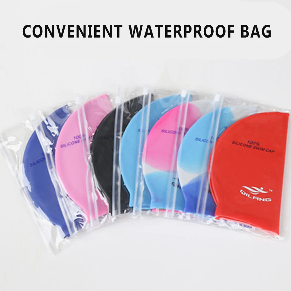 ZAFILLE Women's Swimming Cap Silicone Ear Protection Waterproof Hat For Pool Colorful Bathing Swim Caps Accessories |