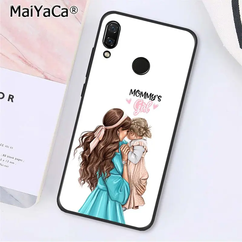 MaiYaCa модный коричневый волос для мамы, дочки, папы, семейный чехол для телефона Xiaomi Redmi8 4X 6A S2 Go Redmi 5 5Plus Note5 7 Note8pro