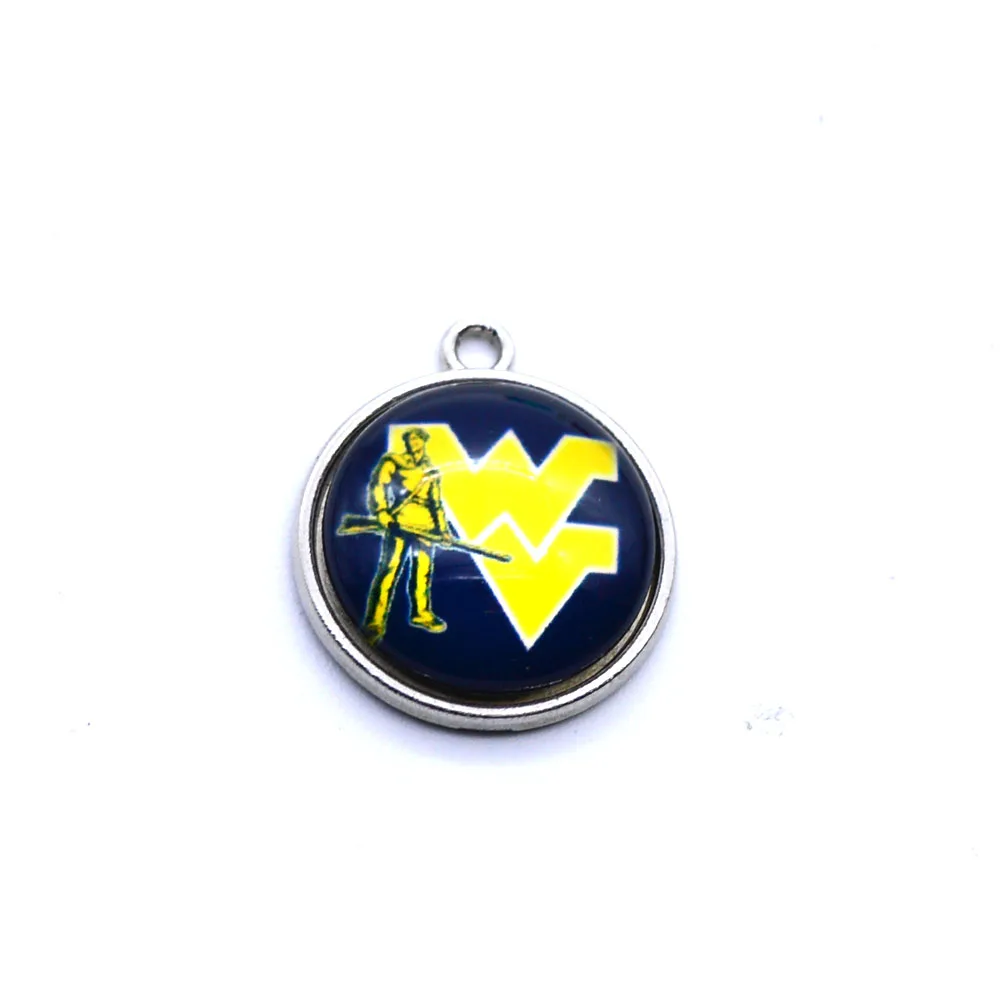 Модные украшения университет WEST VIRGINIA mountaineers NCAA медальон Подвеска для браслетов DIY Подвески Для женщин Подарки - Окраска металла: as picture