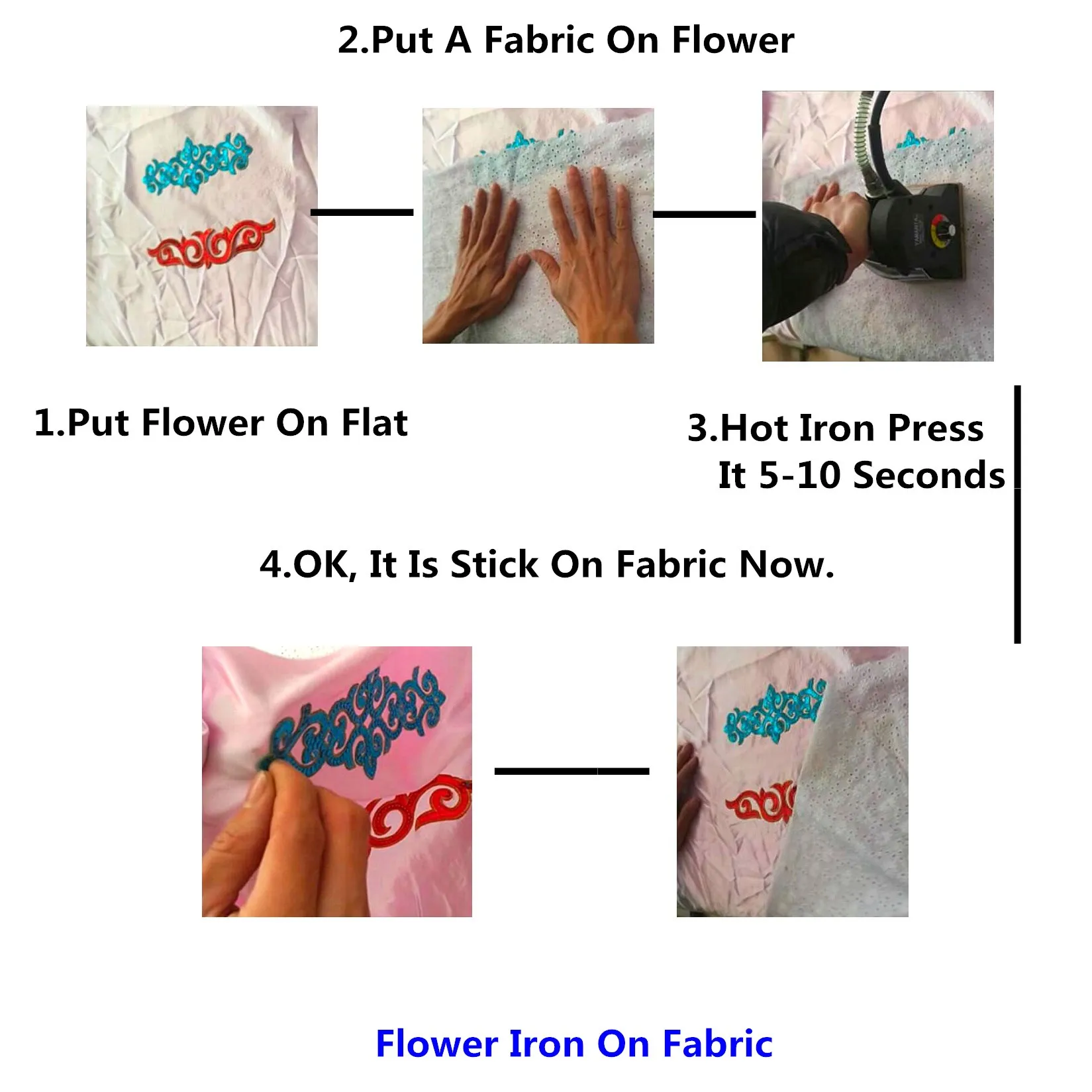 5 Pcs/Lot Sequined Embroidery Appliques Iron On Patches 3D Gold Metallic Venise Flower Cosplay Costume Trim Vintage 9*9CM | Дом и сад