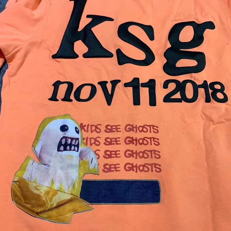 Hidden Kanye West Lucky Me KIDS SEE GHOSTS мужская толстовка с круглым вырезом вышивкой значок