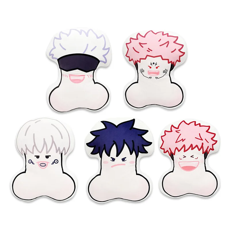 

Cute Anime Jujutsu Kaisen Throw Pillow Cartoon Plush Stuffed Dolls Toy Gojo Satoru Fushiguro Megumi Toge Inumaki Cosplay Gift