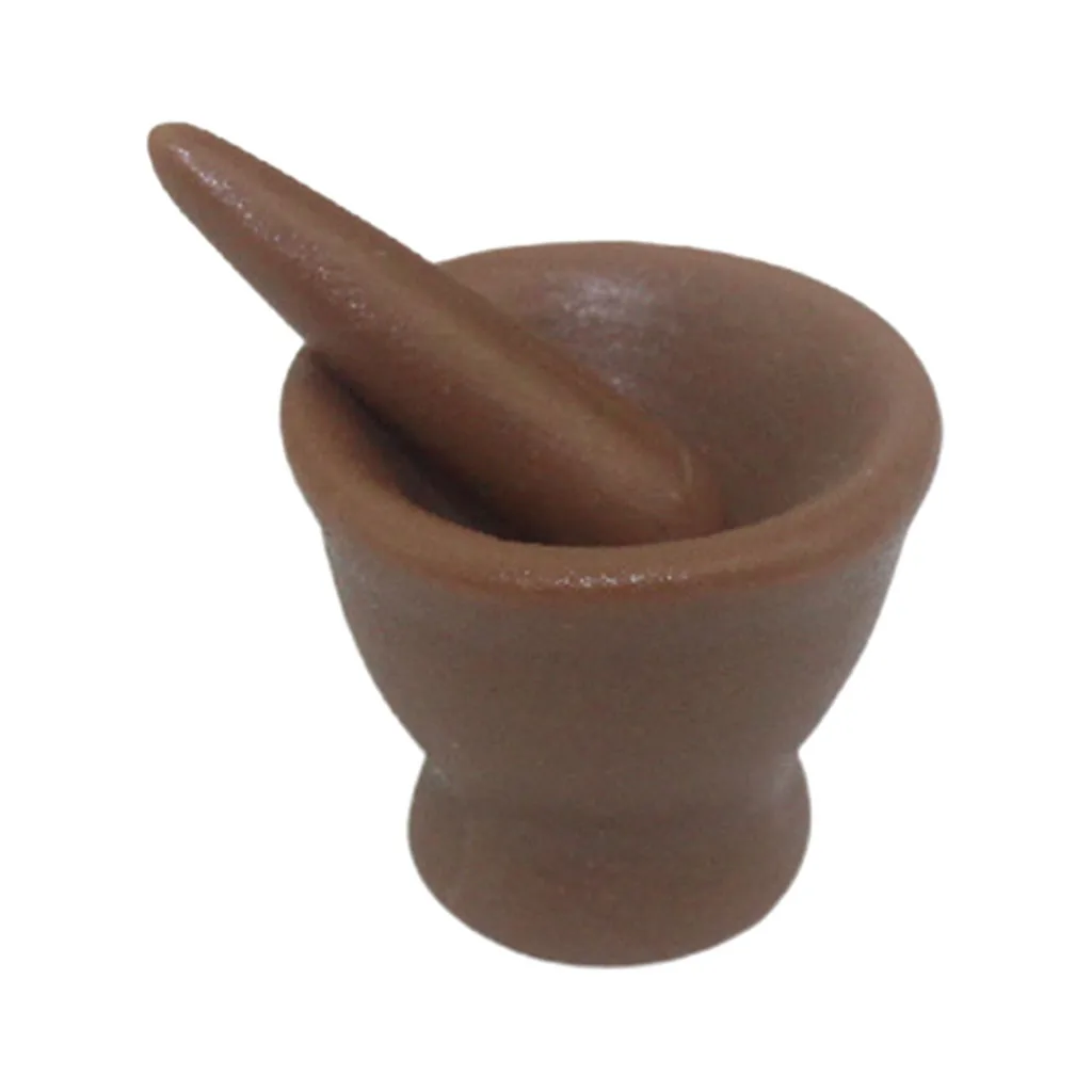 

Dollhouse Scale Ceramic Mini Mortar And Pestle Set Garlic Mill