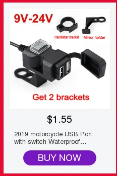 Мотоцикл usb зарядное устройство адаптер питания 12-24 В 3.1A двойной USB разъем зарядное устройство для автомобиля Мотоцикл Грузовик ATV универсальные аксессуары