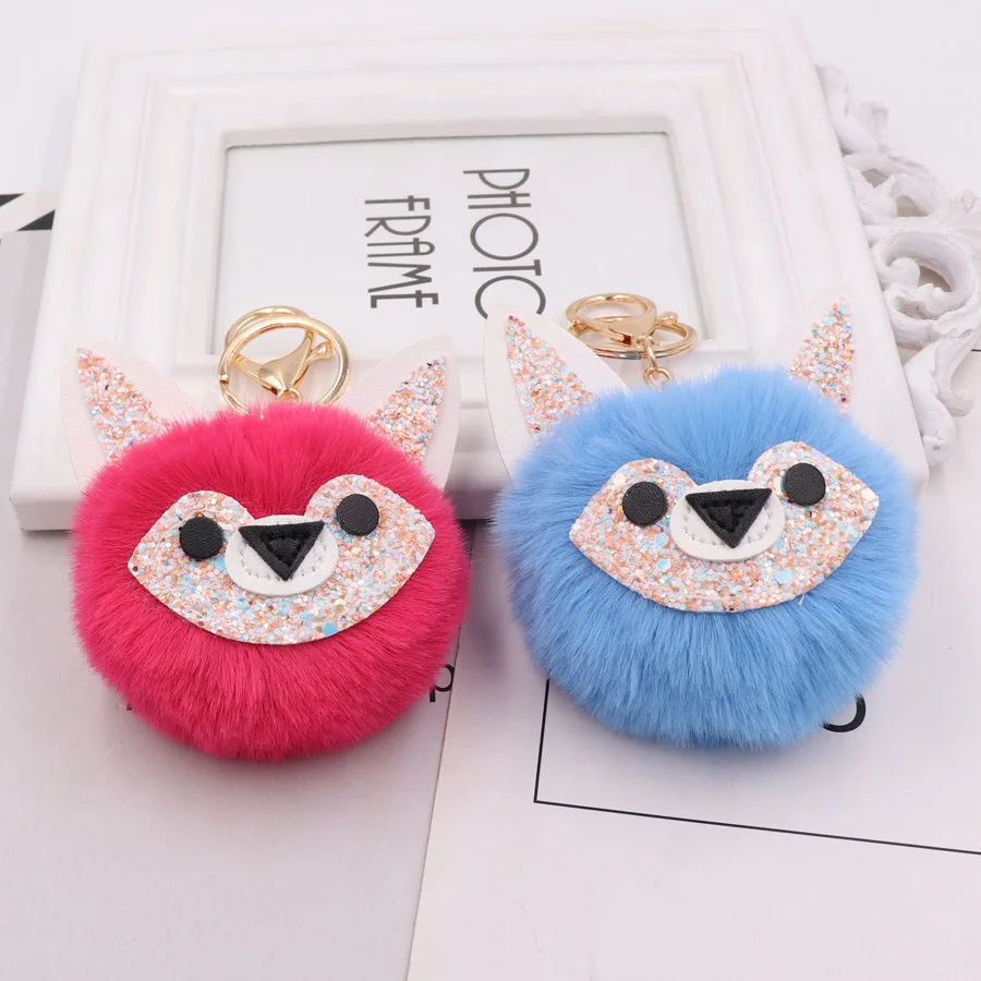 2020 осень и зима новый стиль Jade Face Fox сумка брелок Модель Pom pom женская