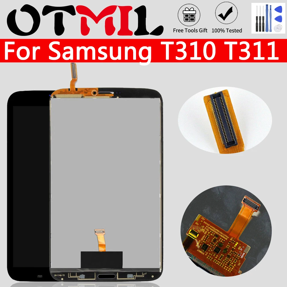 ЖК экран с рамкой для SAMSUNG Galaxy T310 T311 тачскрин дигитайзером Samsung Tab3 8 0 сенсорный