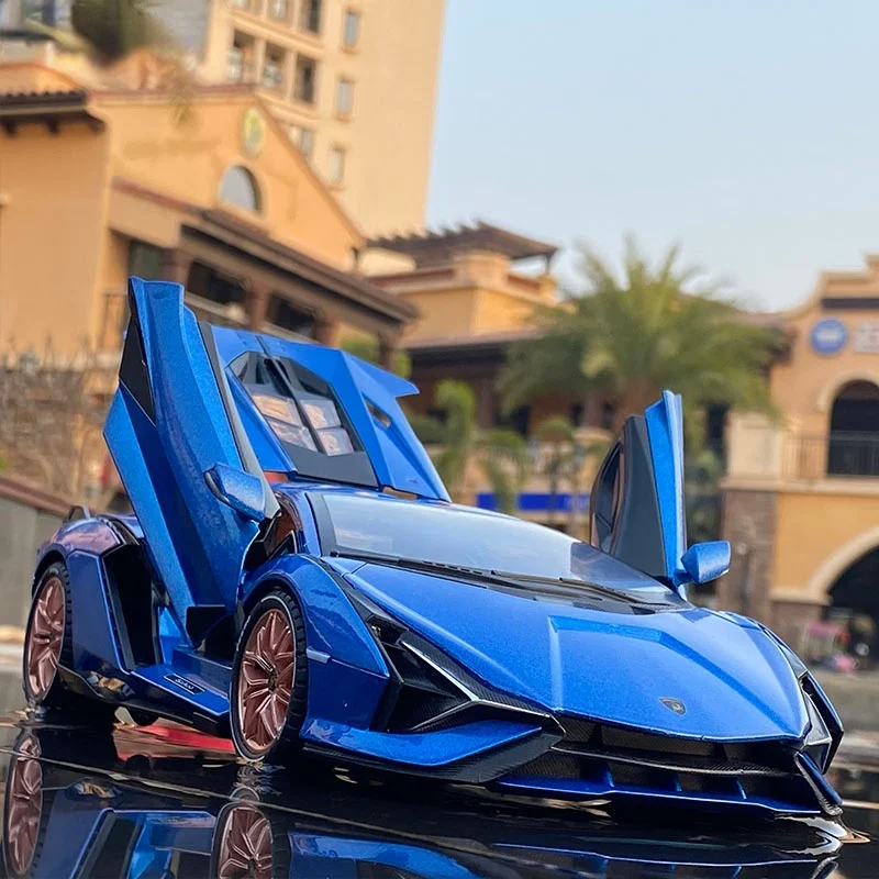 Модель автомобиля Lamborghini 1:18 из литого сплава игрушечные машинки для мальчиков SIAN