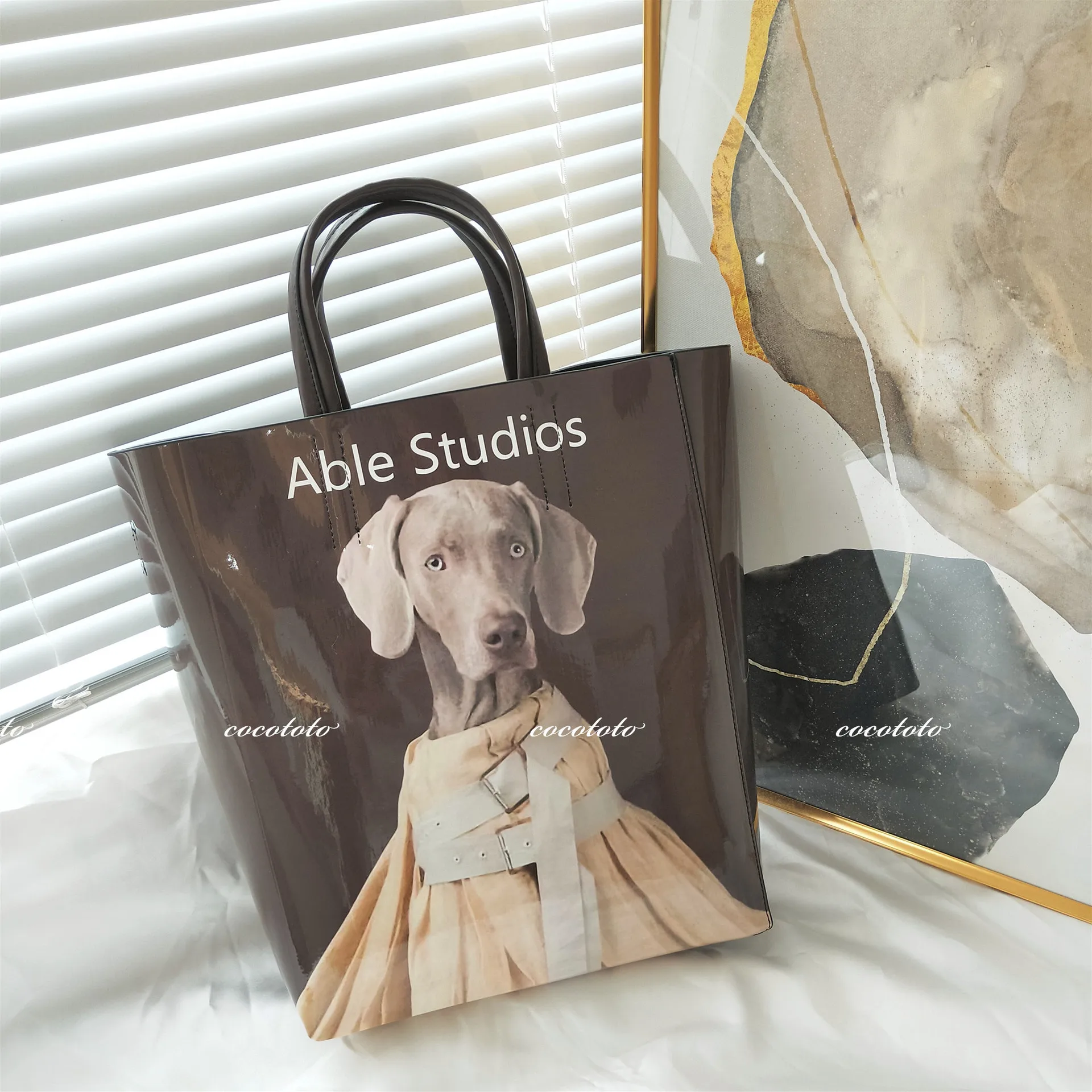 2021 трендовая крутая женская сумка через плечо с принтом собаки |