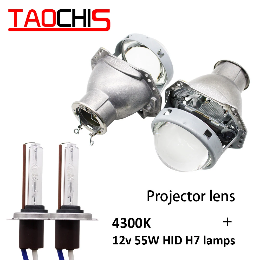 Lens and HID 4300K TAOCHIS 3,0 дюймов головной светильник модифицированной HELLA 3R G5 линзы проектора bi Xenon с использованием H7 галогенные проекторы проектор ксеноновые линзы светодиодный лампы - Цвет: Lens and HID 4300K