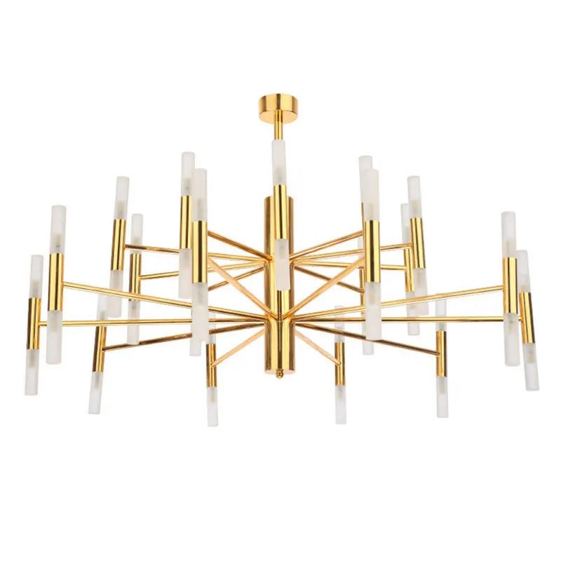 

Living Room Modern Metal G4 Led Chandelier Living Room Acrylic Shades Chandelier Lighting Bedroom Minimalism Pendant Lamparas