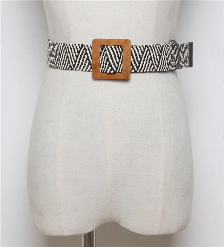 Винтажный Повседневный Желтый леопардовый прямоугольный ремень с пряжкой