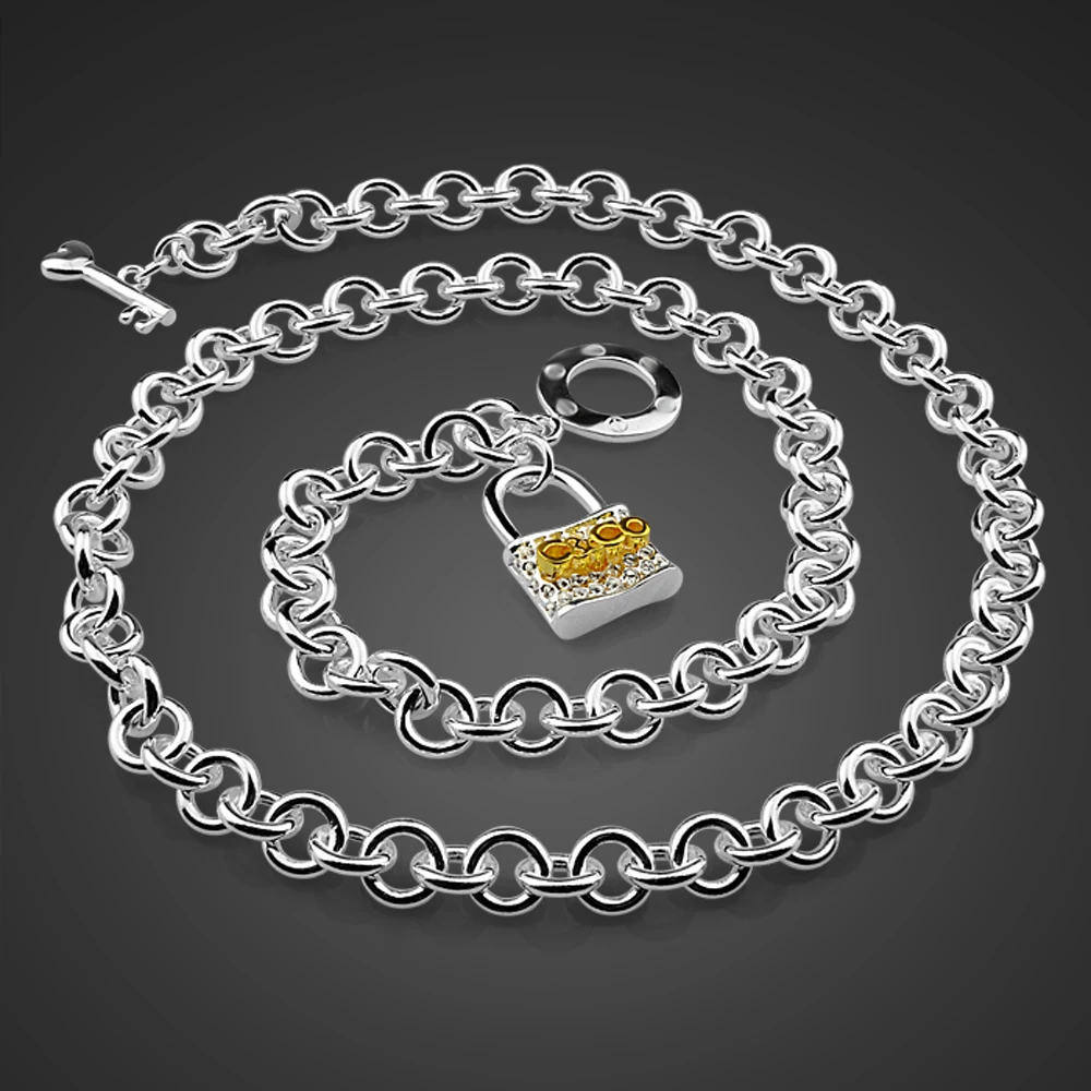 Женское ожерелье с подвеской в стиле панк хип хоп серебро 100% пробы|Подвески| |