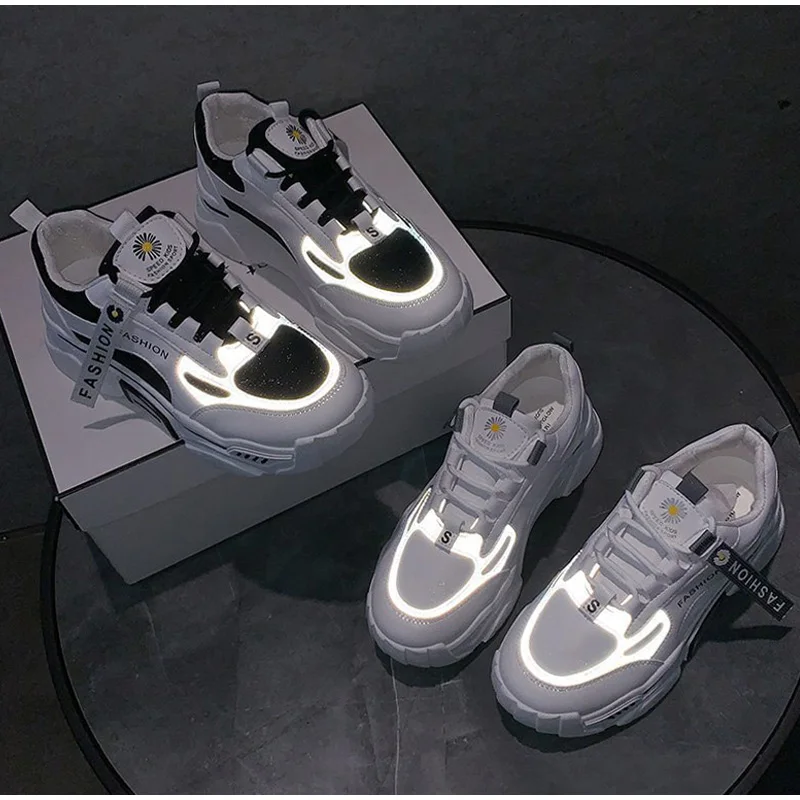 

Women Sneakers Platform Lace Up Women's Vulcanized Shoes Female Casual Sport Shoes Spring Outdoor Thick Bottom Running Sneaker