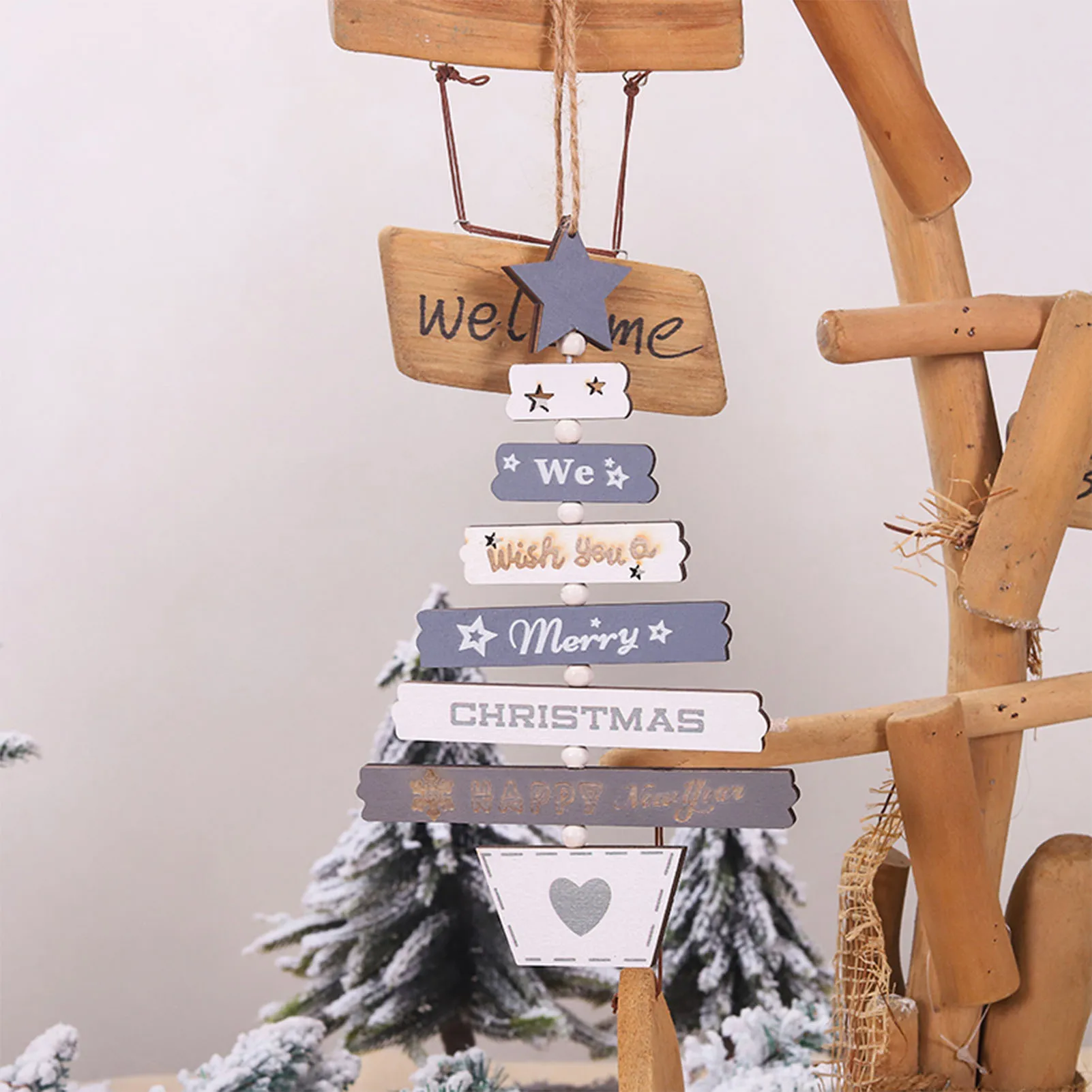 

Christmas Wooden Pendants Xmas Tree Ornaments Home Hanging Decor Christmas Tree Decorations For Home Navidad 2022 New Year Here