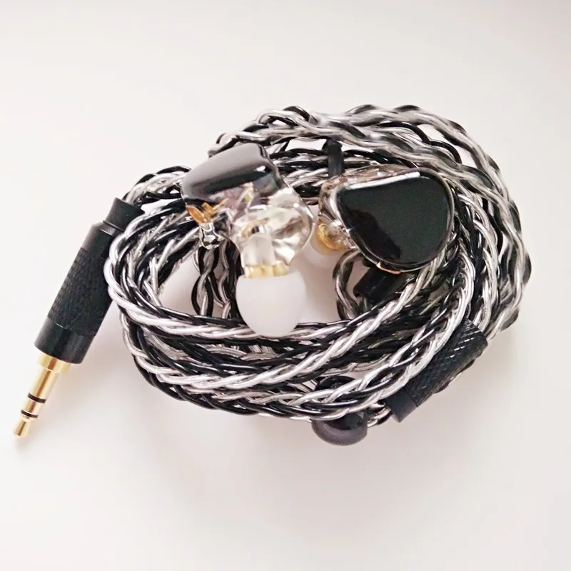 1BA 1DD black cable A3 HIFI 1BA+1DD Hybrid Earphone MMCX Powerful Stereo Hi-Res Earbud Resin Custom Made Headphones DJ Monitor Stage Headset IEM New - Цвет: 1BA 1DD black cable