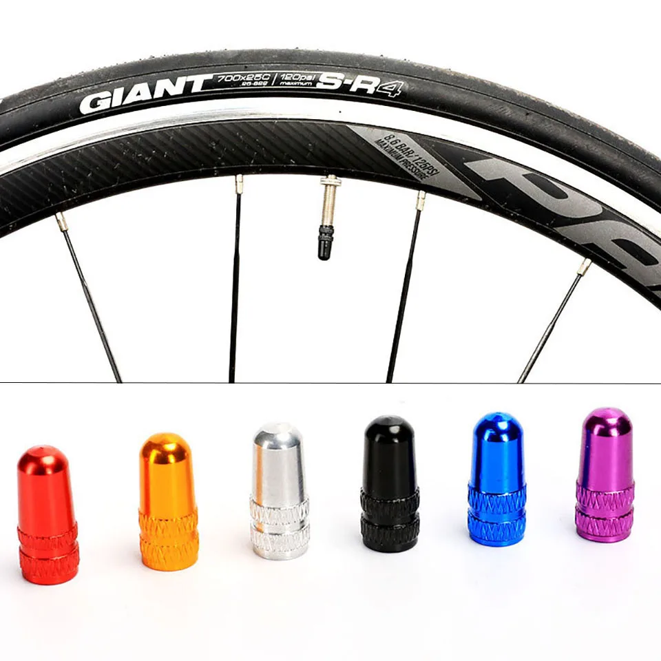 

2Pcs Aluminum Alloy MTB Road Bicycle Tire Presta Valve Cap Racing Bike Tube Tyre Wheel French Valve Cap Covers Bike Accessories