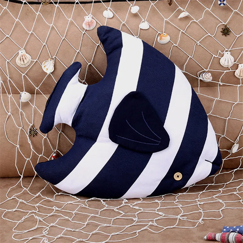 Матросская рыба декоративная подушка 3D с внутренним декором для дома