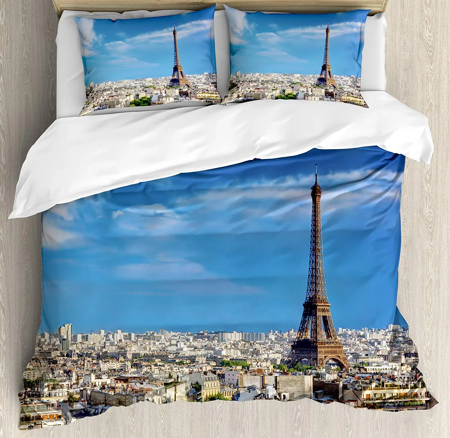 Эйфелева башня пододеяльник набор вид на крыше из Триумфальной арки солнечный
