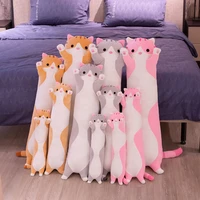 50 110cm nice soft long cat boyfriend pillow plush toys stuffed pause office nap sleep pillow cushion gift doll for kids girls