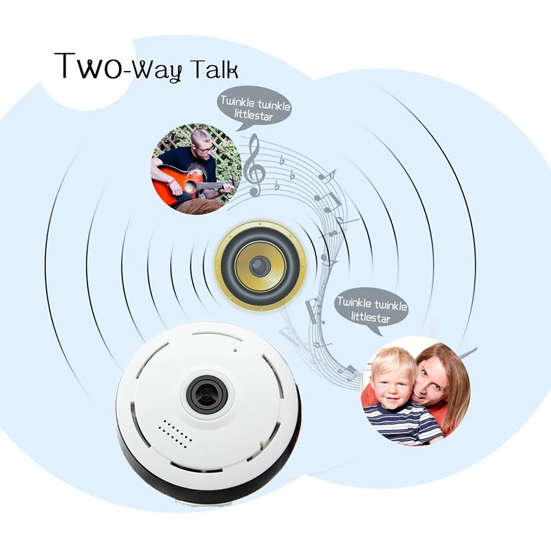 Мини камера видеонаблюдения панорамная МП Wi Fi|Камеры видеонаблюдения| |