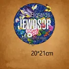 Термонаклейки с надписью цветы, 21 х20 см